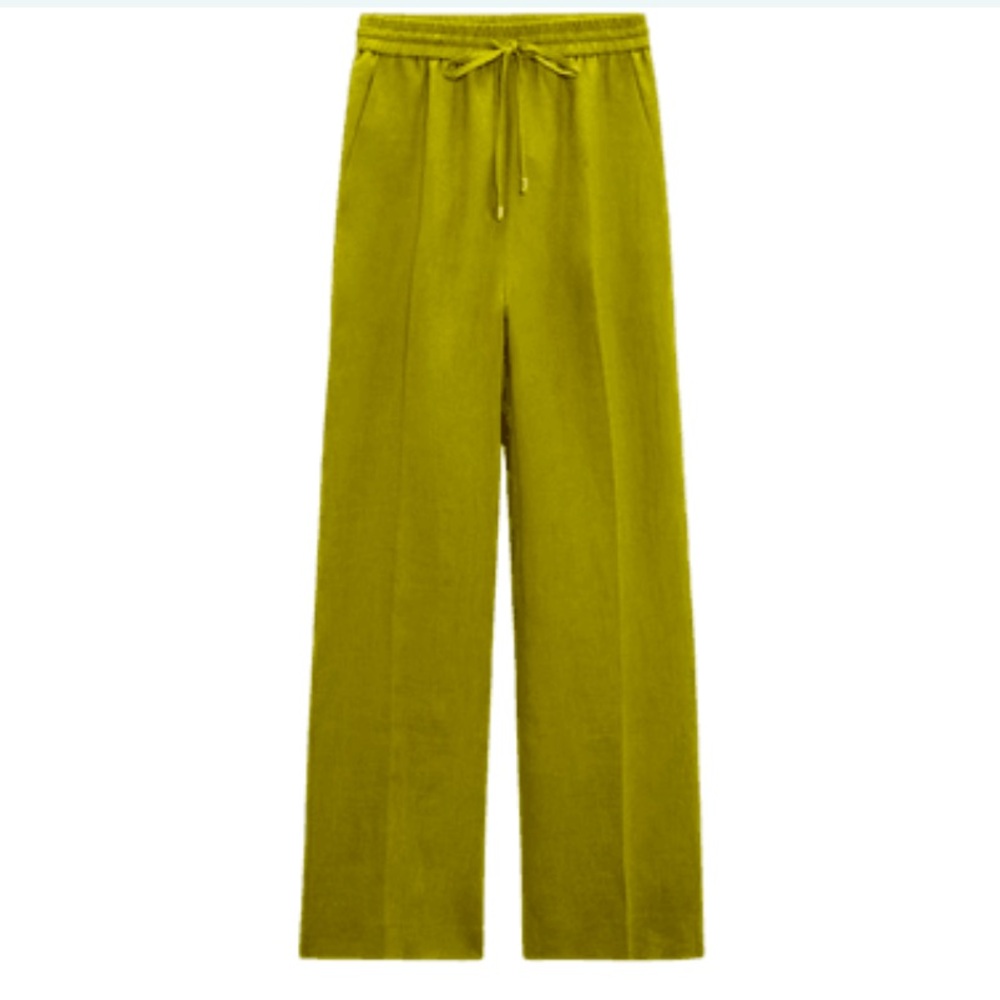 Zara wide leg linen pants